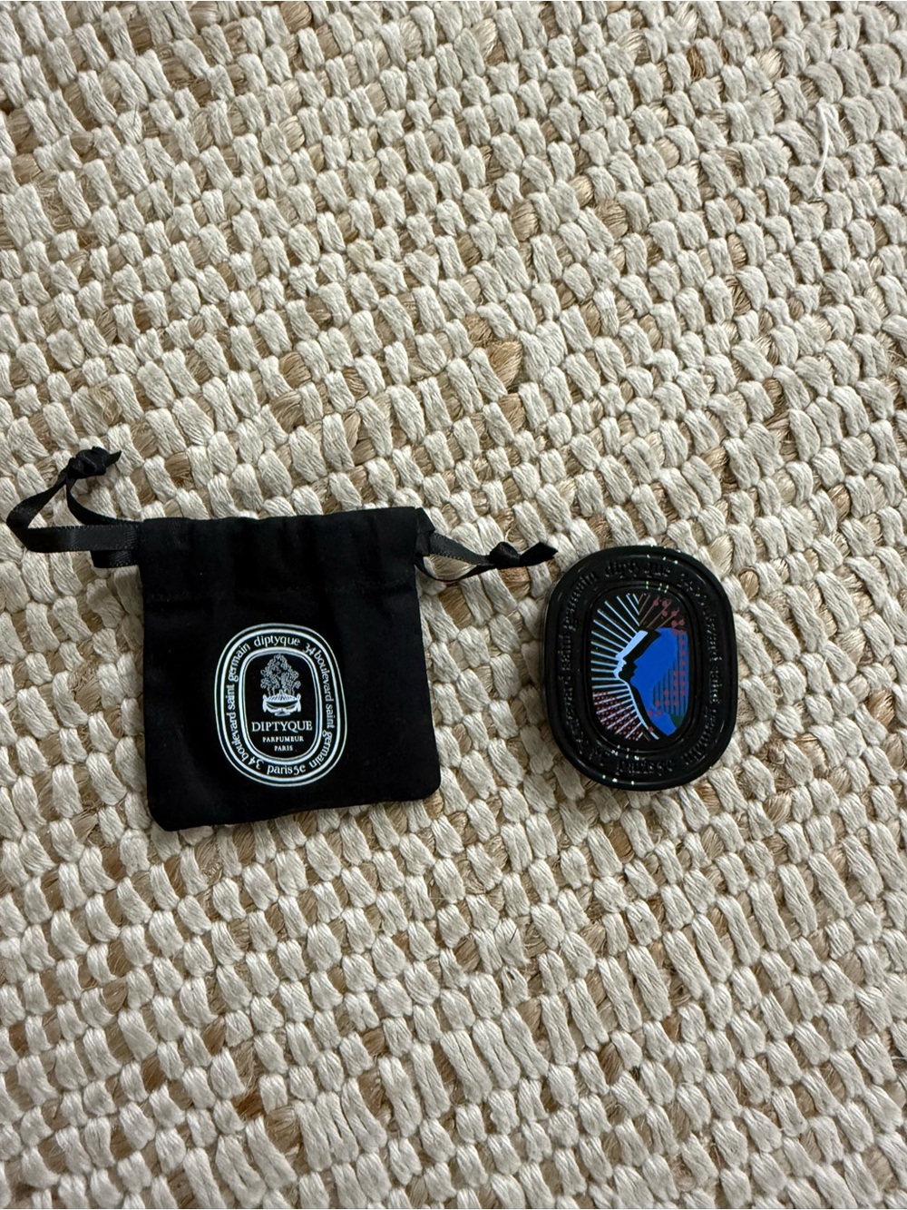 diptyque Orphéon solid perfume and Decorative Case with Blue Accent